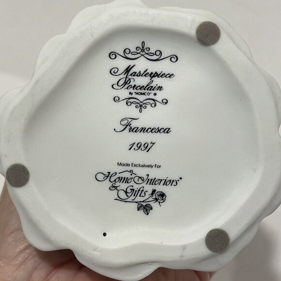 Masterpiece Porcelain HOMCO Figurine Francesca 1997 Home Interiors SIGNED ! - Picture 6 of 16